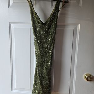 SABORA GREEN MINI DRESS